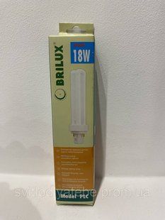 Люминисцентная лампа Brilux 18W 4000K Model PLC G24d 113455666788 фото
