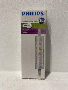 Лампа світлодіодна Philips CorePro LED Linear R7S 118mm 6,5-60W 830 456388950009 фото