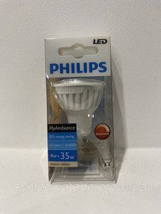 Philips gu 10 4 w 3000 k лампа галогенна світлодіодна 12578488998 фото