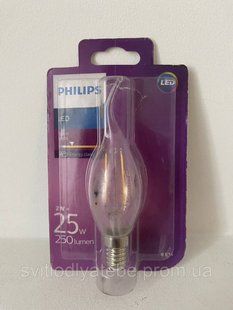 Philips candle 2 w e14 filament світлодіодна лампа 35738953577 фото