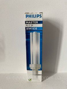 Лампа люмінесцентна Philips MASTER PL-C 18W/830 /2P 1CT/5X10BOX 927905783040 фото