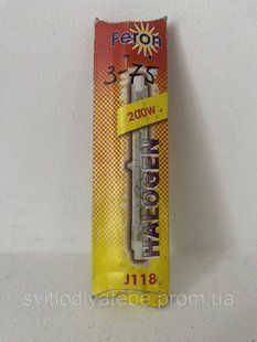 Feron j 118 200 w лампа r7s лінійна галогенна 343235555777 фото